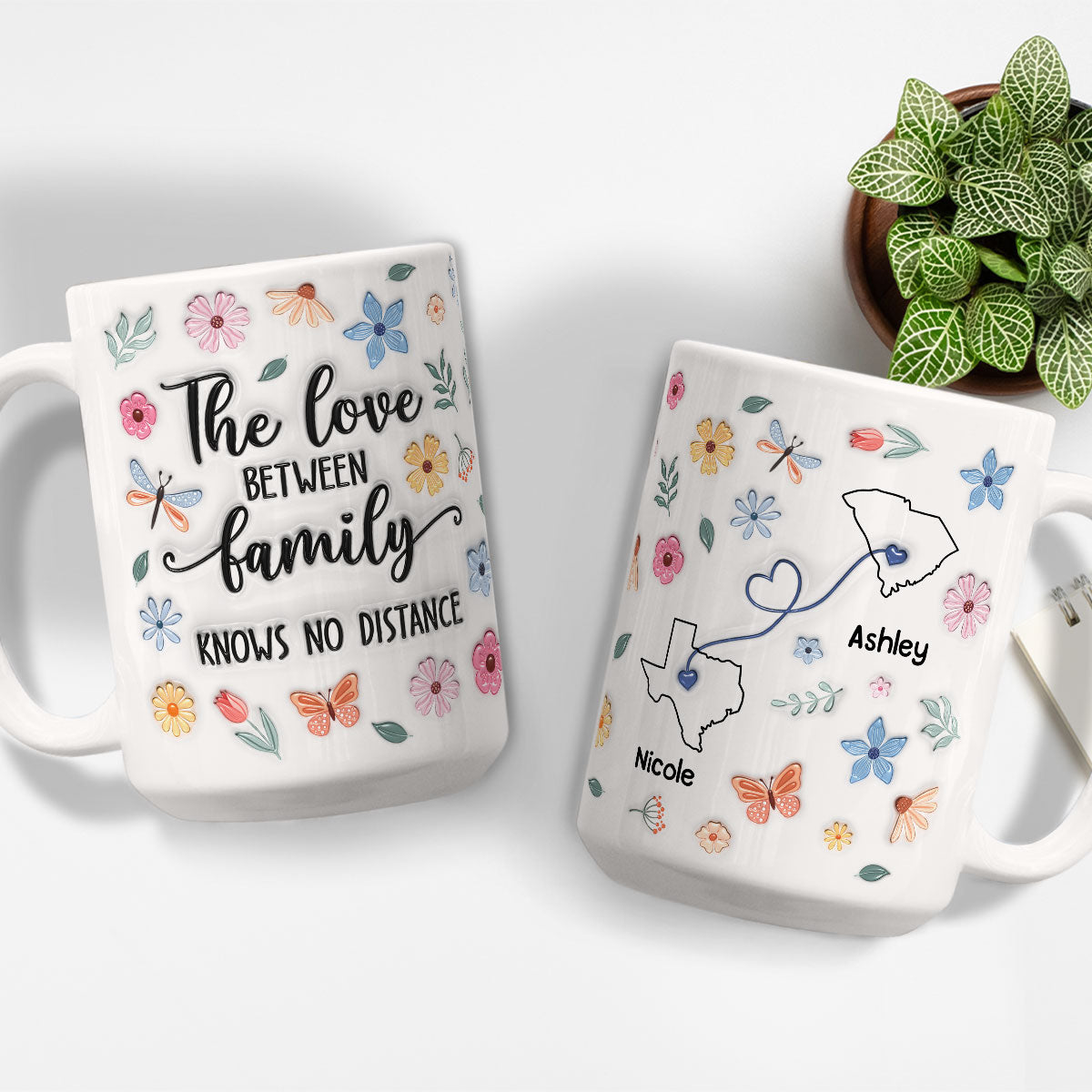 Family Bonds Last Forever Strong - Personalized Custom 3D Inflated Effect Mug