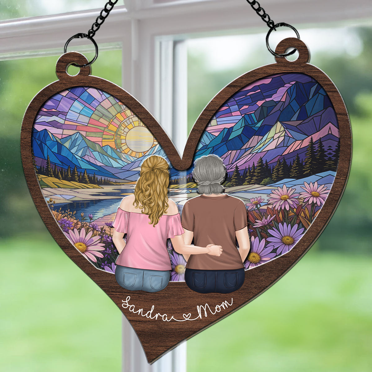 Mom We Love You - Personalized Custom Suncatcher