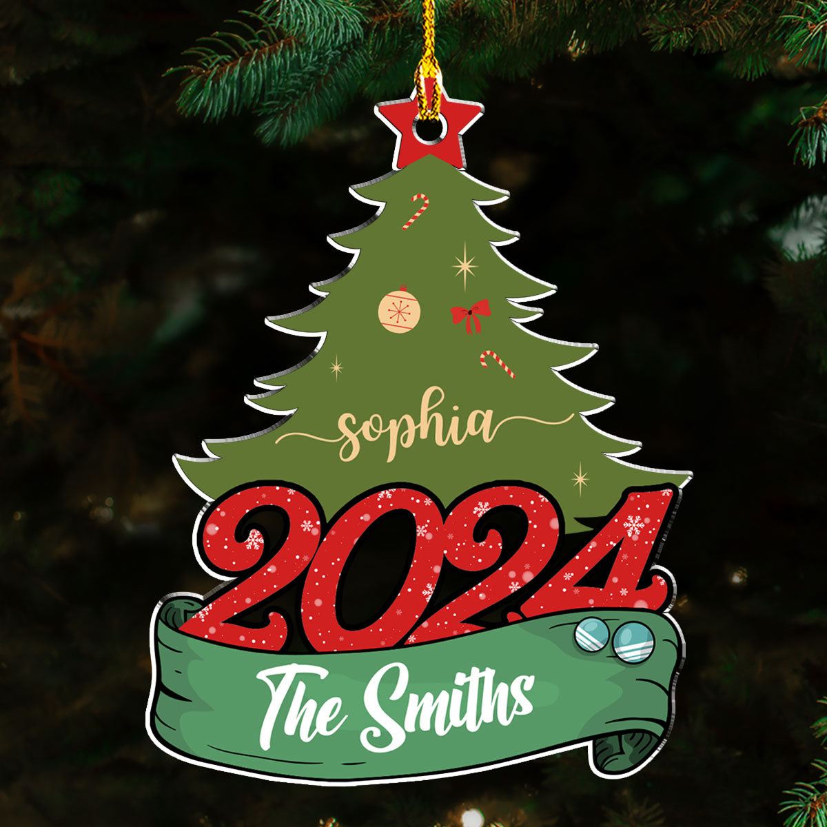 Christmas Tree - Personalized Custom Acrylic Ornament