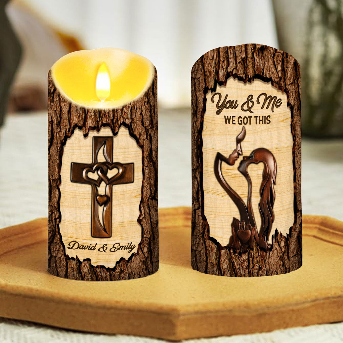 You And Me - Personalized Custom LED Candle