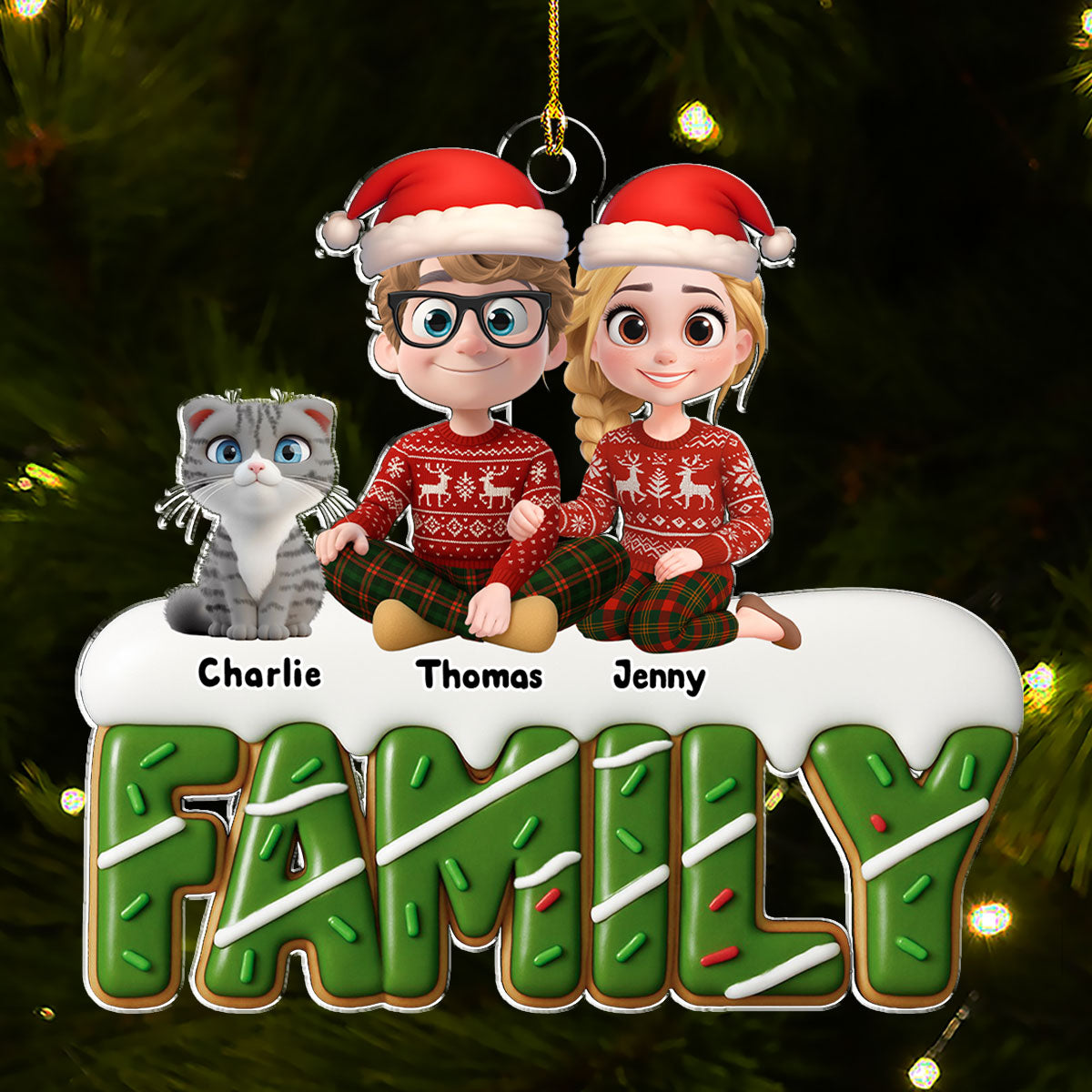 What A Sweetest Christmas - Personalized Custom Acrylic Ornament