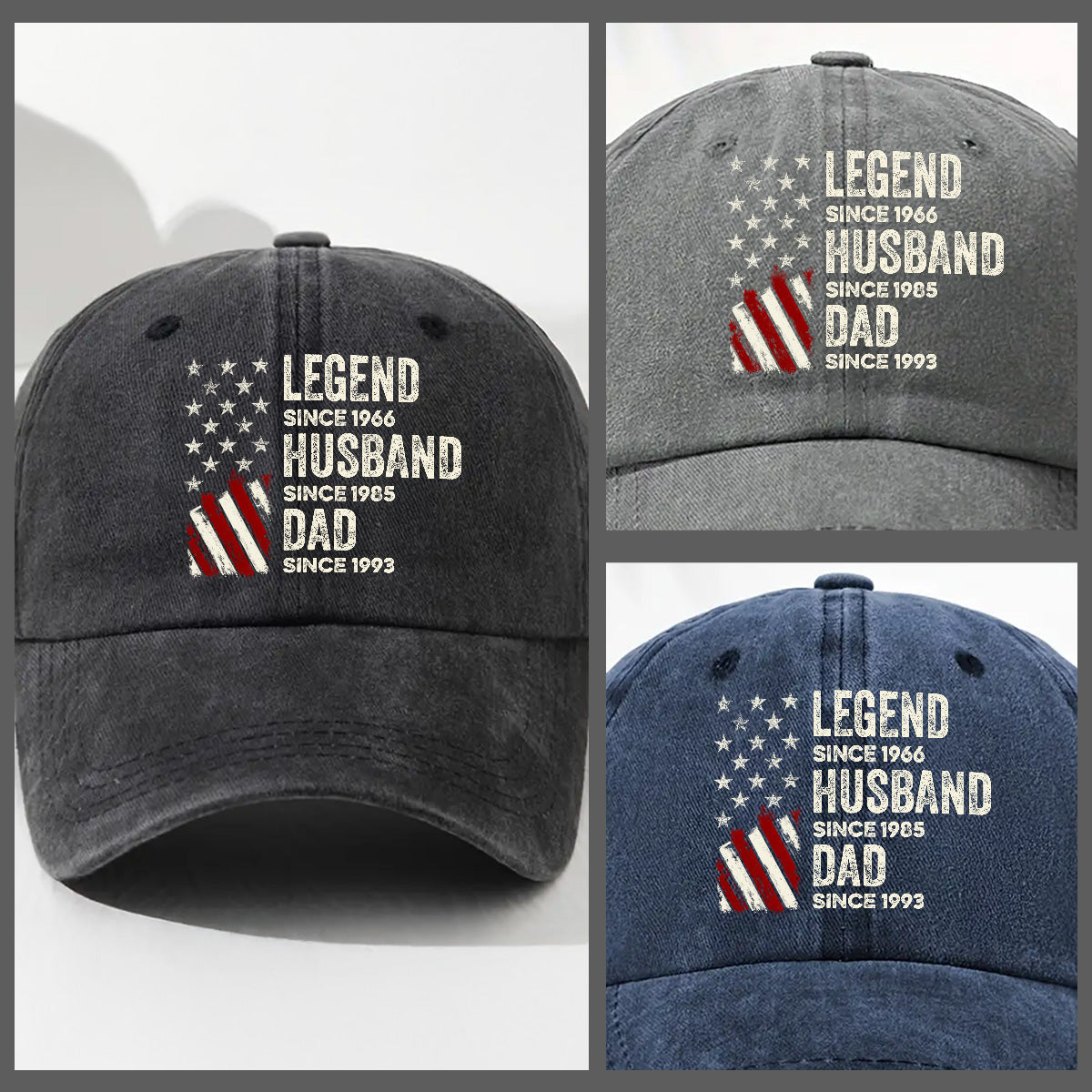 Just Keep Getting Better - Personalized Custom Vintage Washed Denim Cap