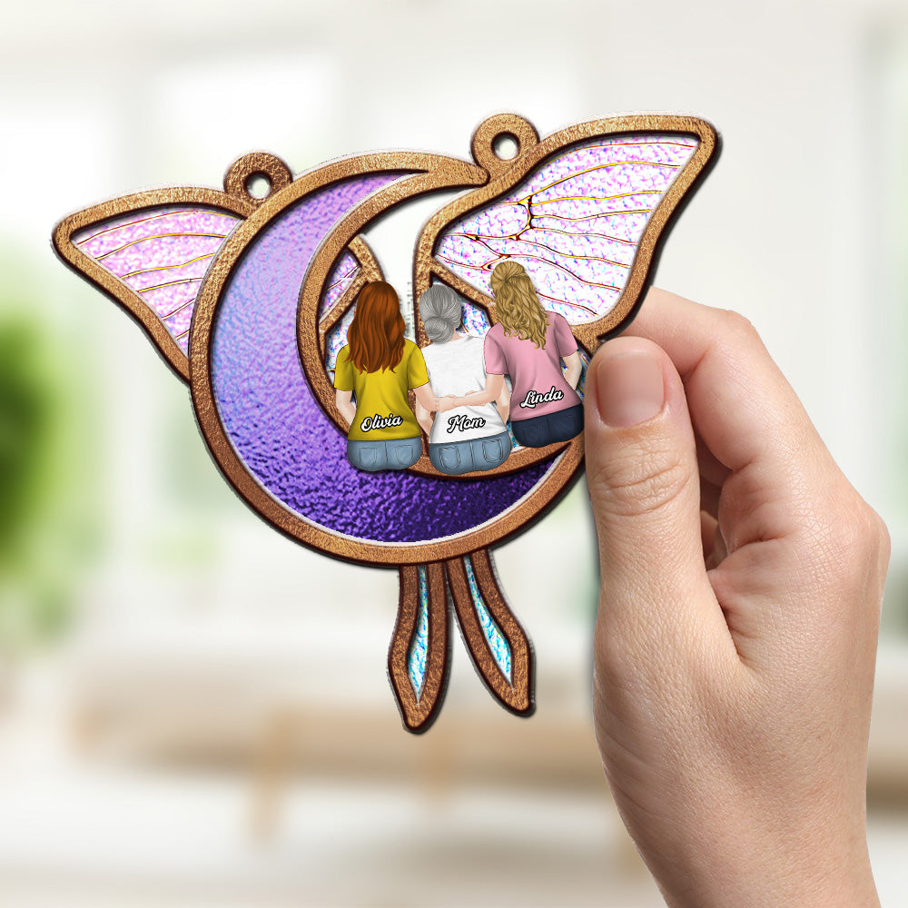 Mother And Daughters Forever - Personalized Custom Suncatcher