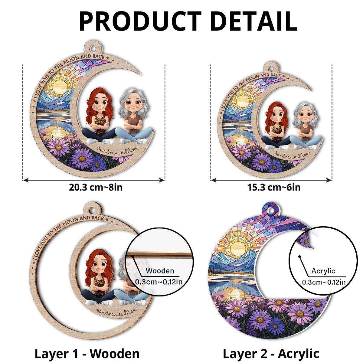 My World Begins With Mom - Personalized Custom Suncatcher