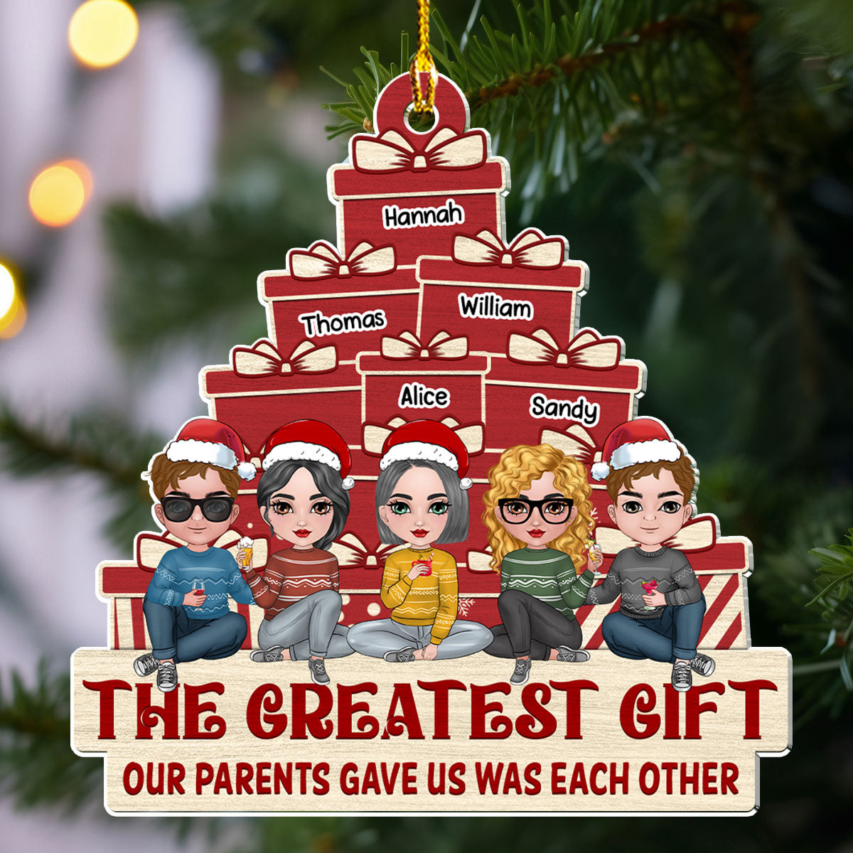 The Greatest Gift Our Parents Gave Us - Personalized Custom Acrylic Ornament