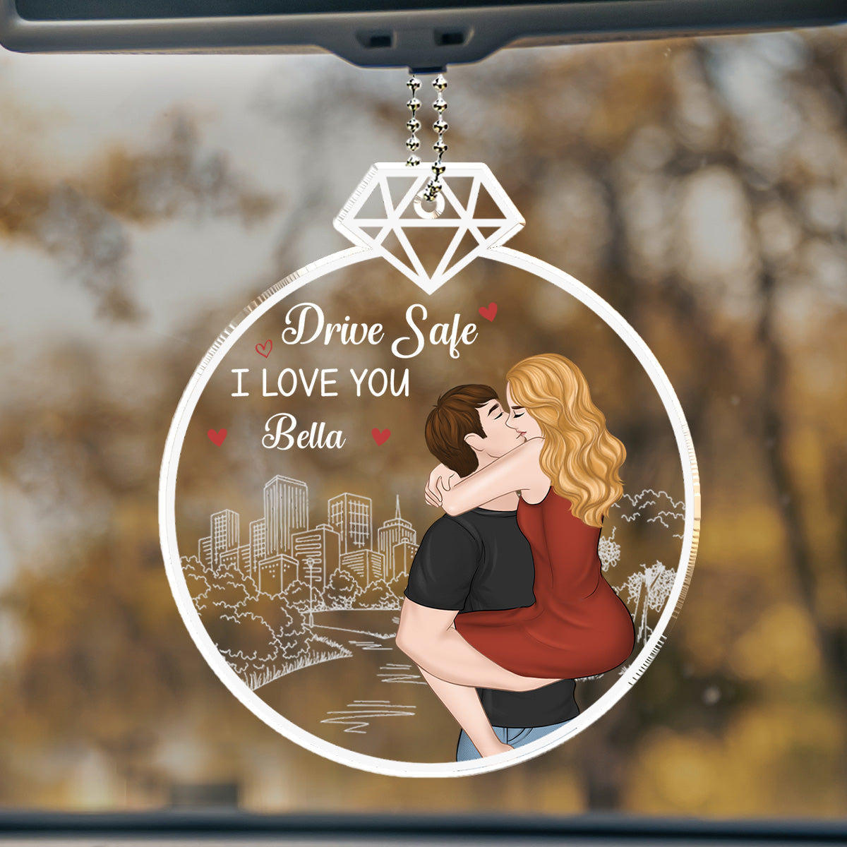 Drive Safe, I Love You  - Personalized Custom Car Ornament