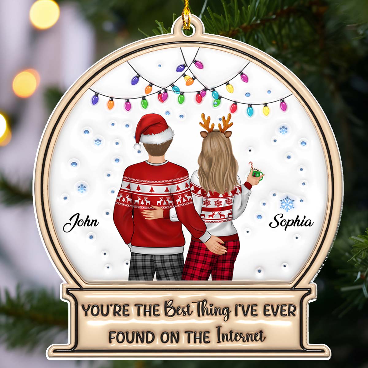 You're The Best Thing On The Internet - Personalized Custom 3D Inflated Effect Acrylic Ornament
