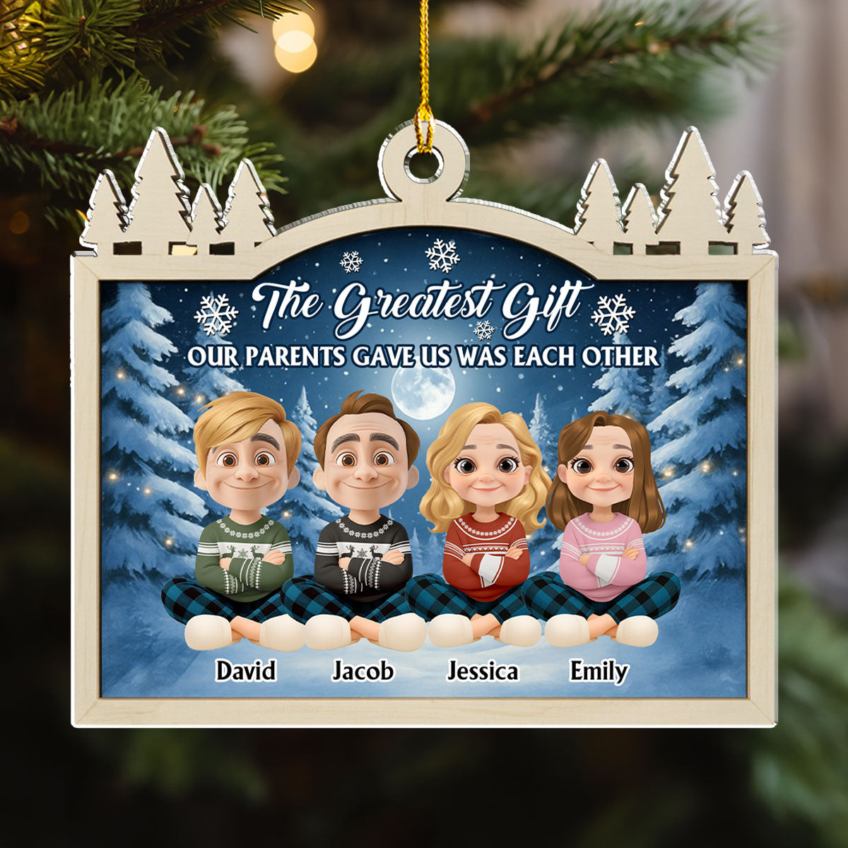 The Greatest Gift Gave Us - Personalized Custom Acrylic Ornament