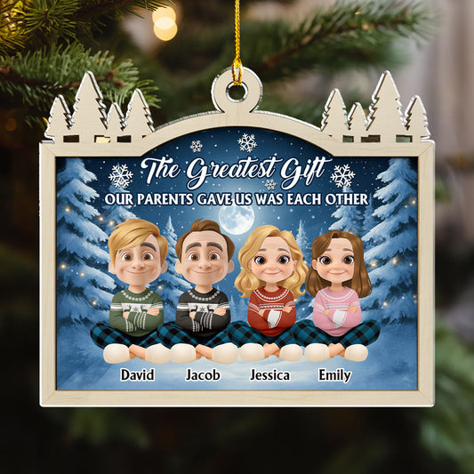 The Greatest Gift Gave Us - Personalized Custom Acrylic Ornament