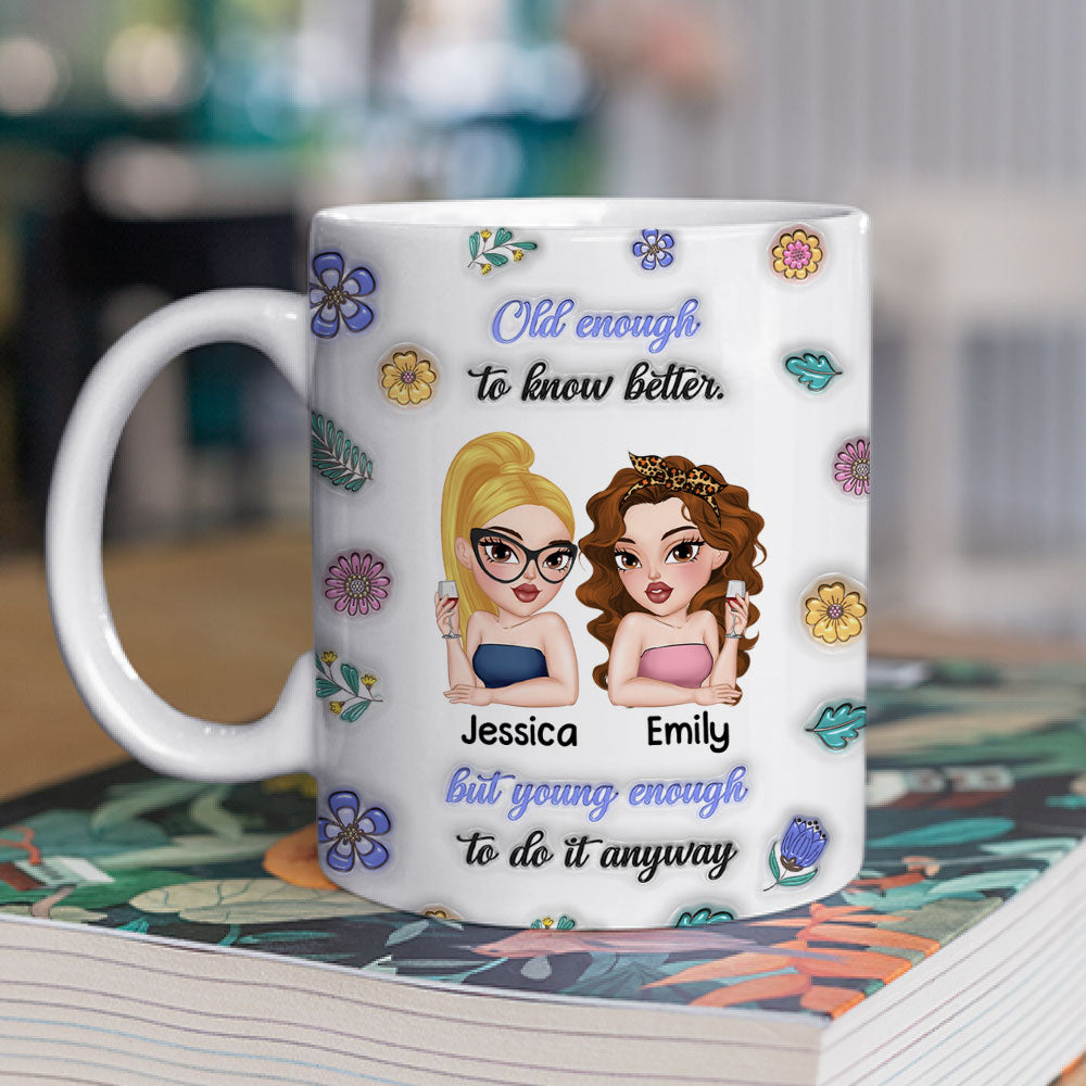 Mature In Age Reckless At Heart- Personalized Custom 3D Inflated Effect Mug