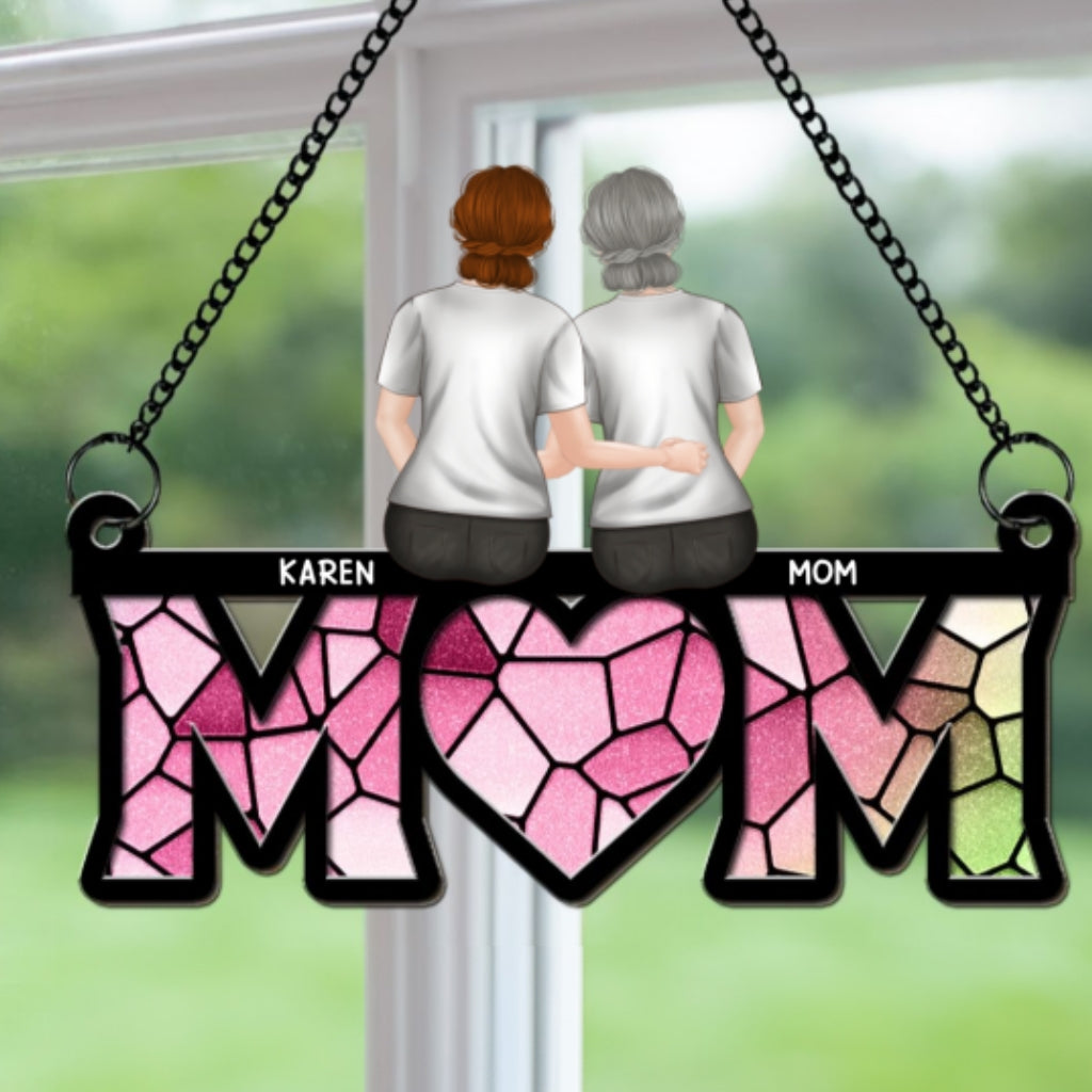 Mommy And Daughter - Personalized Custom Suncatcher