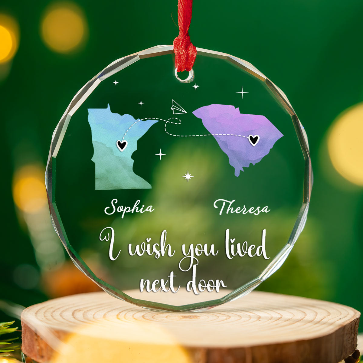 True Friendship Is A Precious Gift - Personalized Custom Glass Ornament