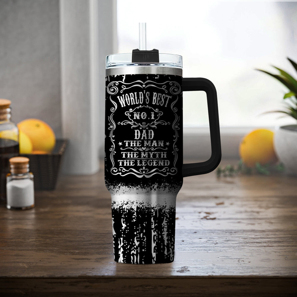 The Man, The Myth, The Legend- Personalized Custom Engraved 40oz Tumbler With Handle