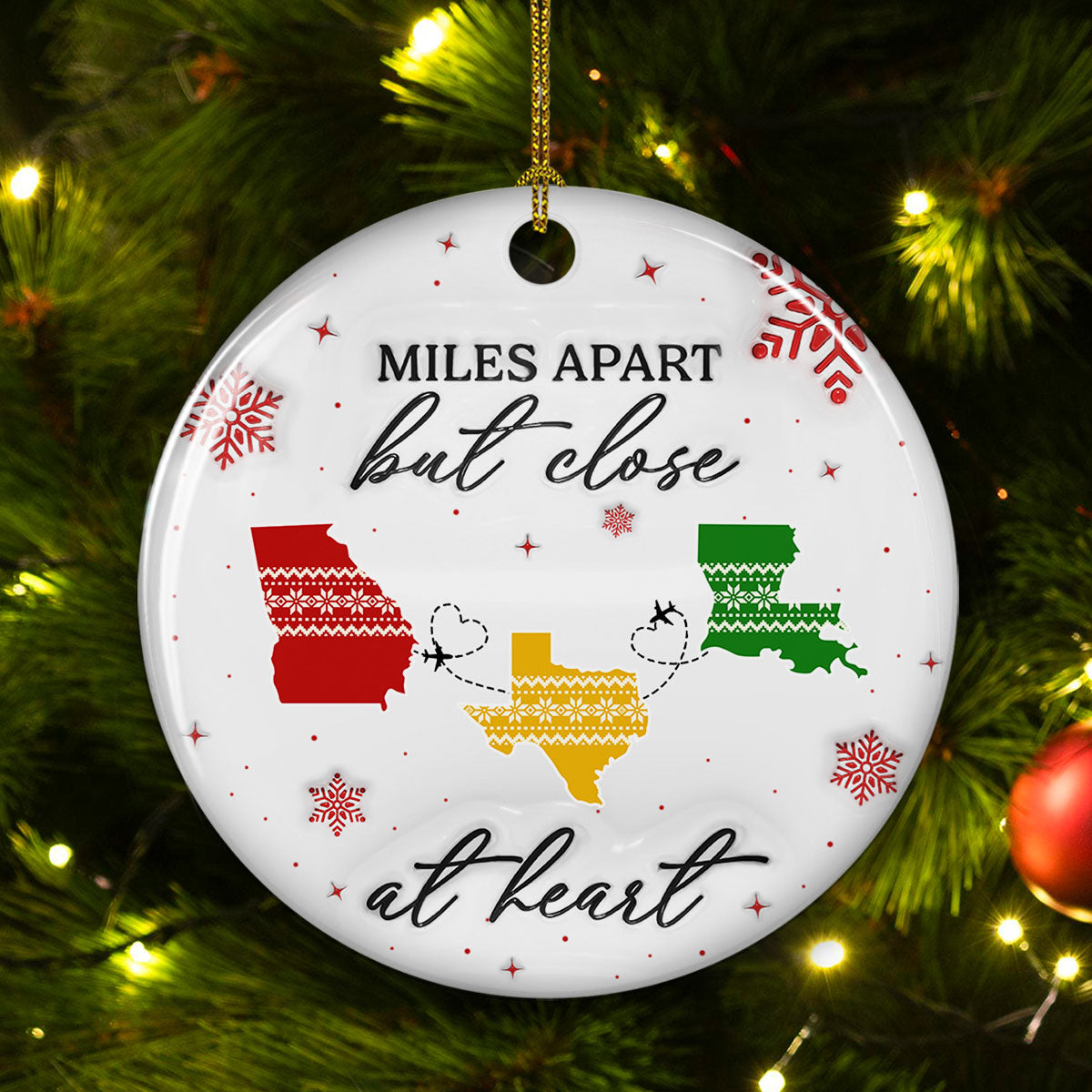 Home Is Where - Personalized Custom 3D Inflated Effect Ceramic Ornament