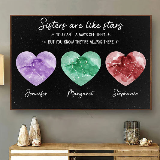 Good Friends Are Like Stars - Personalized Custom Poster