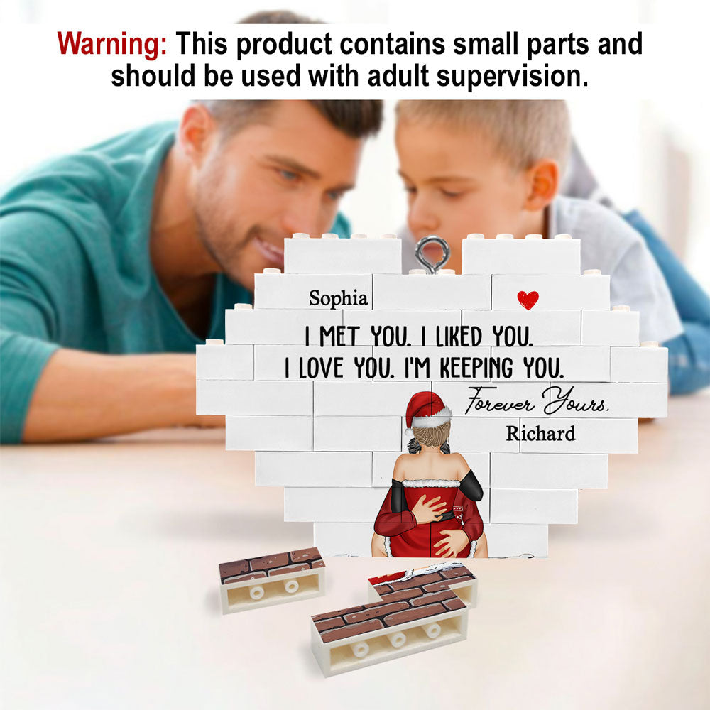 Keeping You Forever - Personalized Custom Heart Puzzle Ornament
