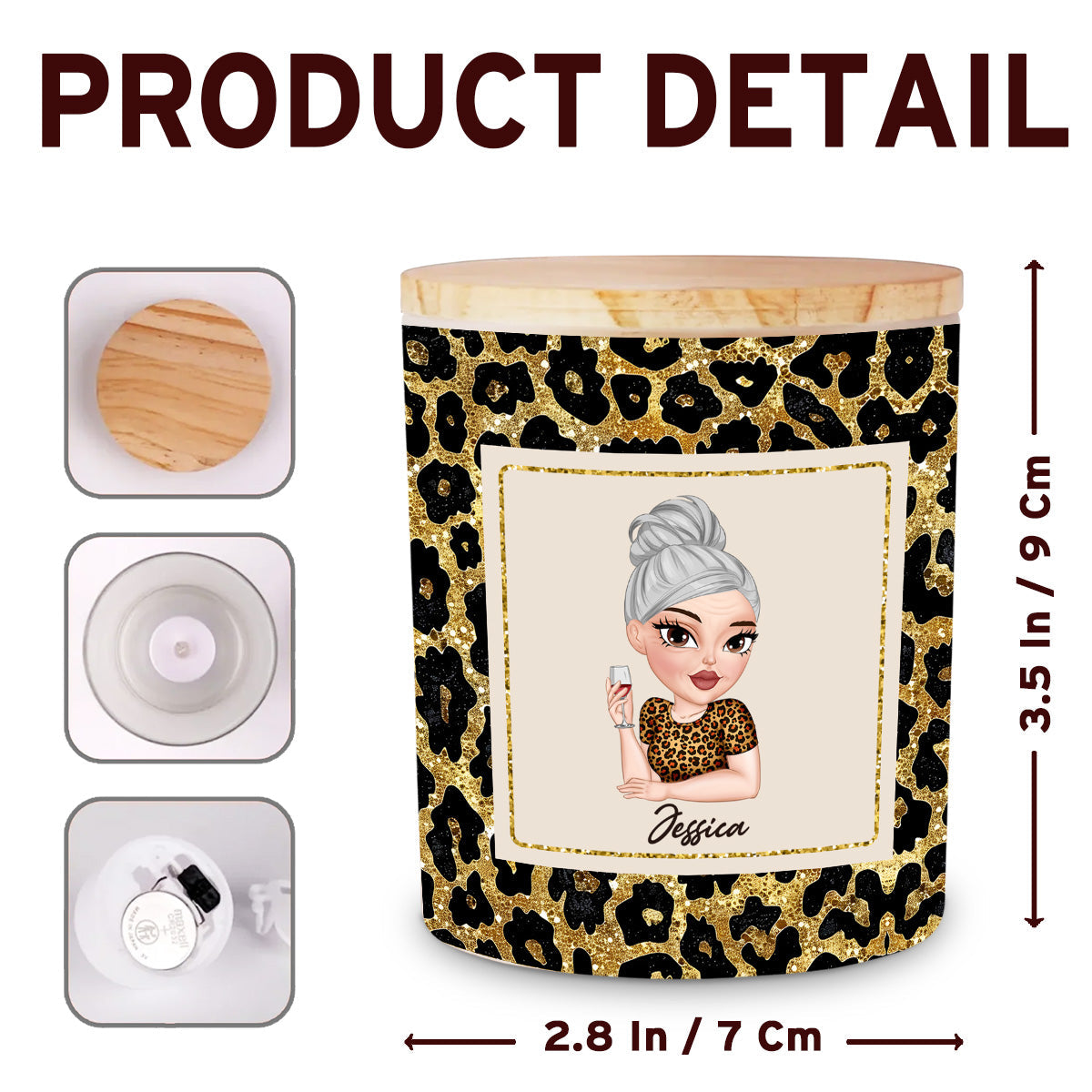 Mom Last Nerve - Personalized Custom Glass Jar With LED Candle