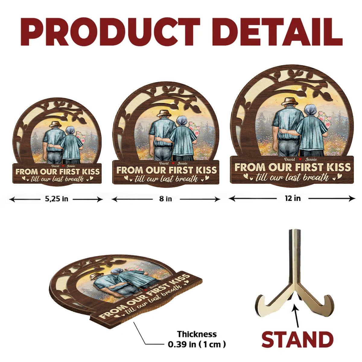 From Our First Kiss - Personalized Custom Wooden Plaque