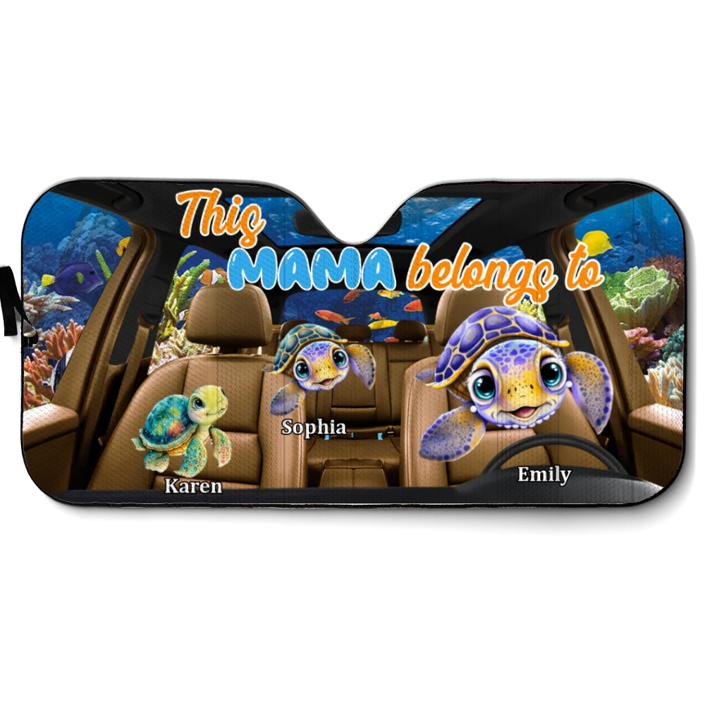 This Grandma Belongs To - Personalized Custom Car Sunshade
