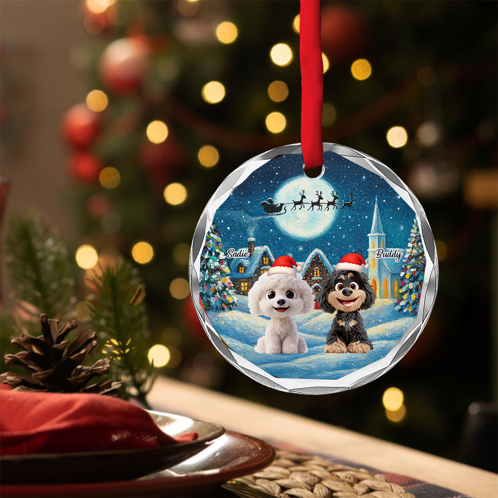 Snow Is Falling - Personalized Custom Glass Ornament