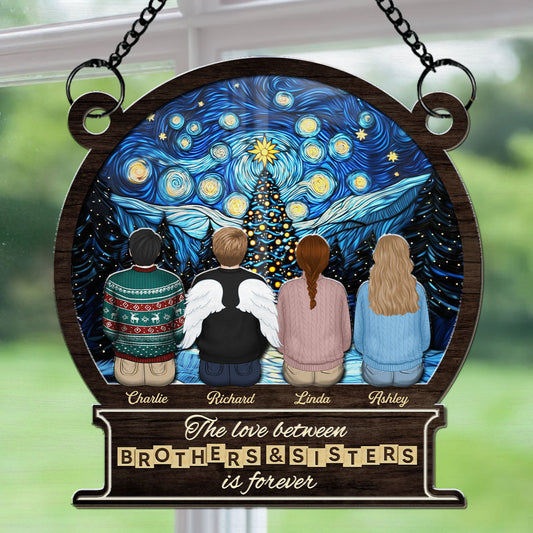 Brother And Sister Forever - Personalized Custom Suncatcher