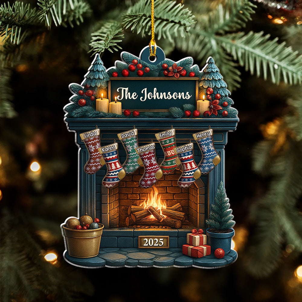 Family Christmas - Personalized Custom Acrylic Ornament