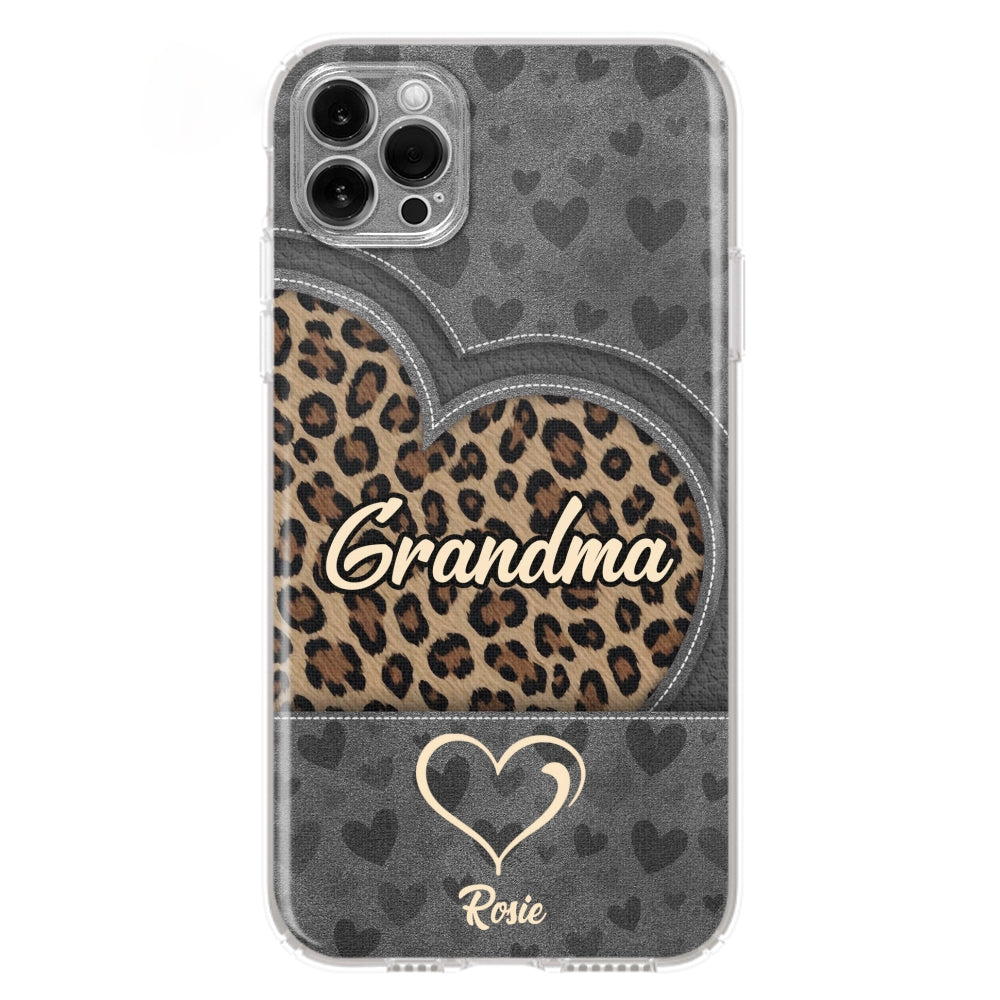 Leopard Heart - Personalized Custom Phone Case