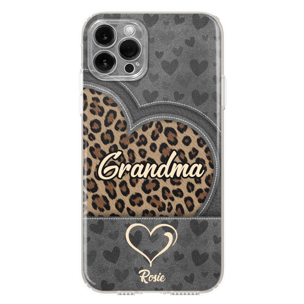 Leopard Heart - Personalized Custom Phone Case