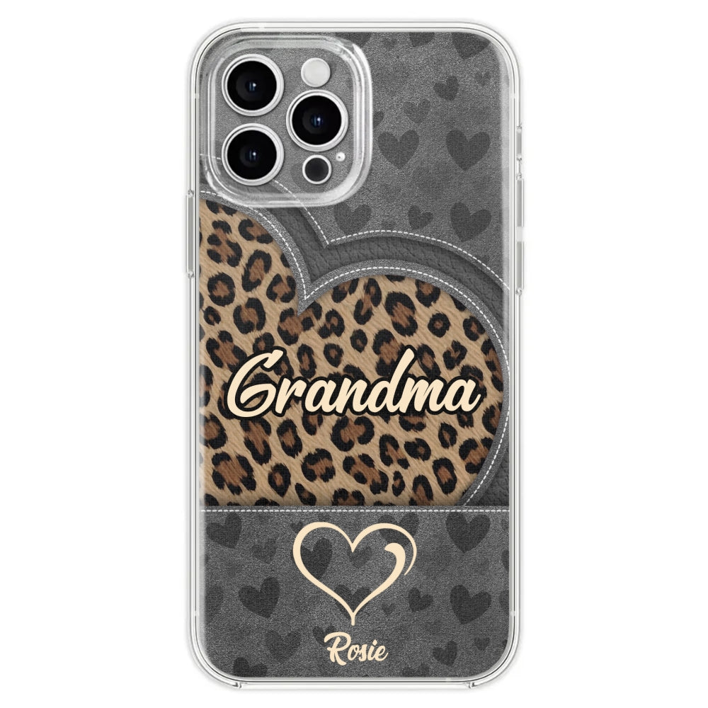 Leopard Heart - Personalized Custom Phone Case