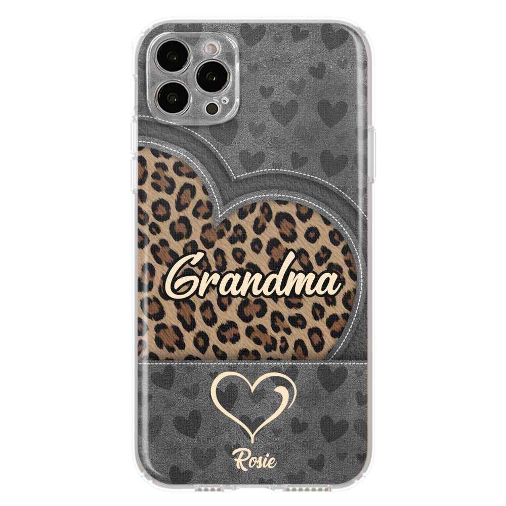 Leopard Heart - Personalized Custom Phone Case
