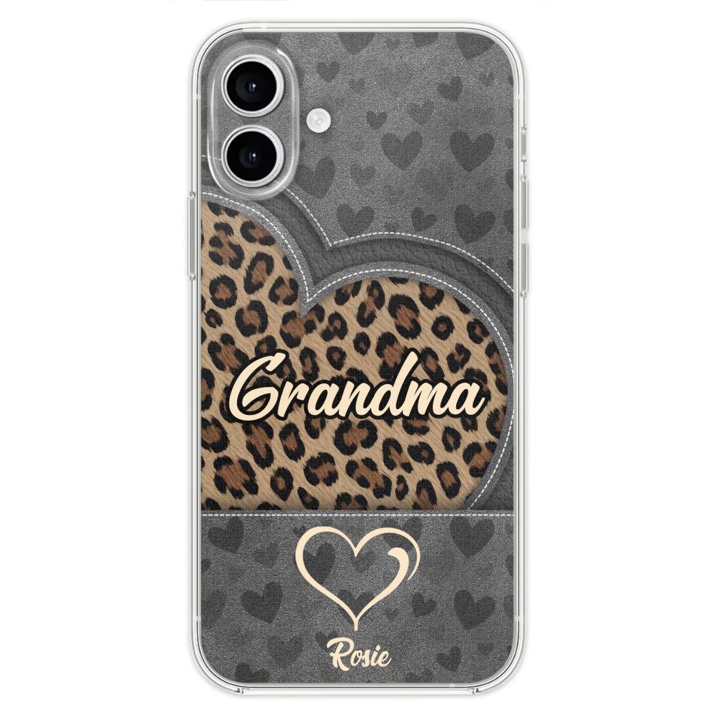 Leopard Heart - Personalized Custom Phone Case