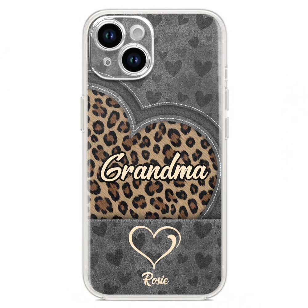Leopard Heart - Personalized Custom Phone Case