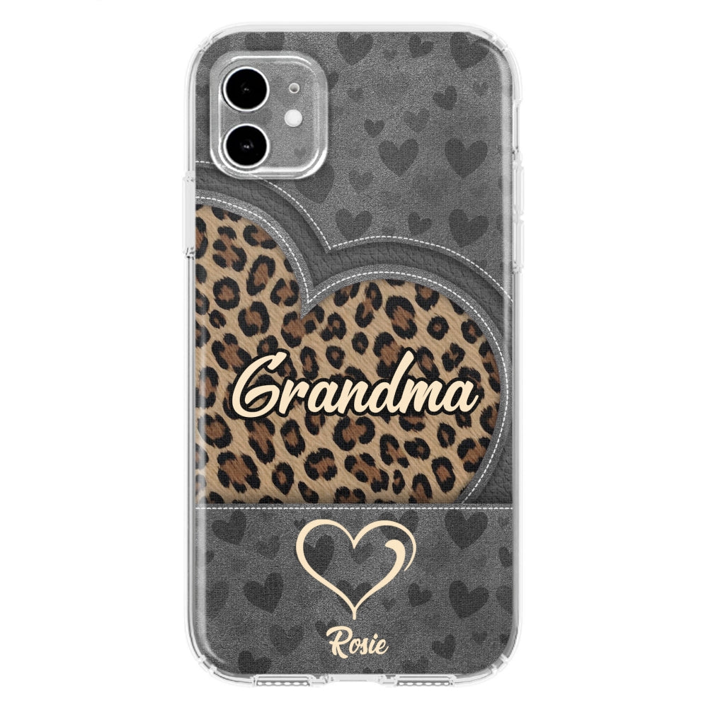 Leopard Heart - Personalized Custom Phone Case