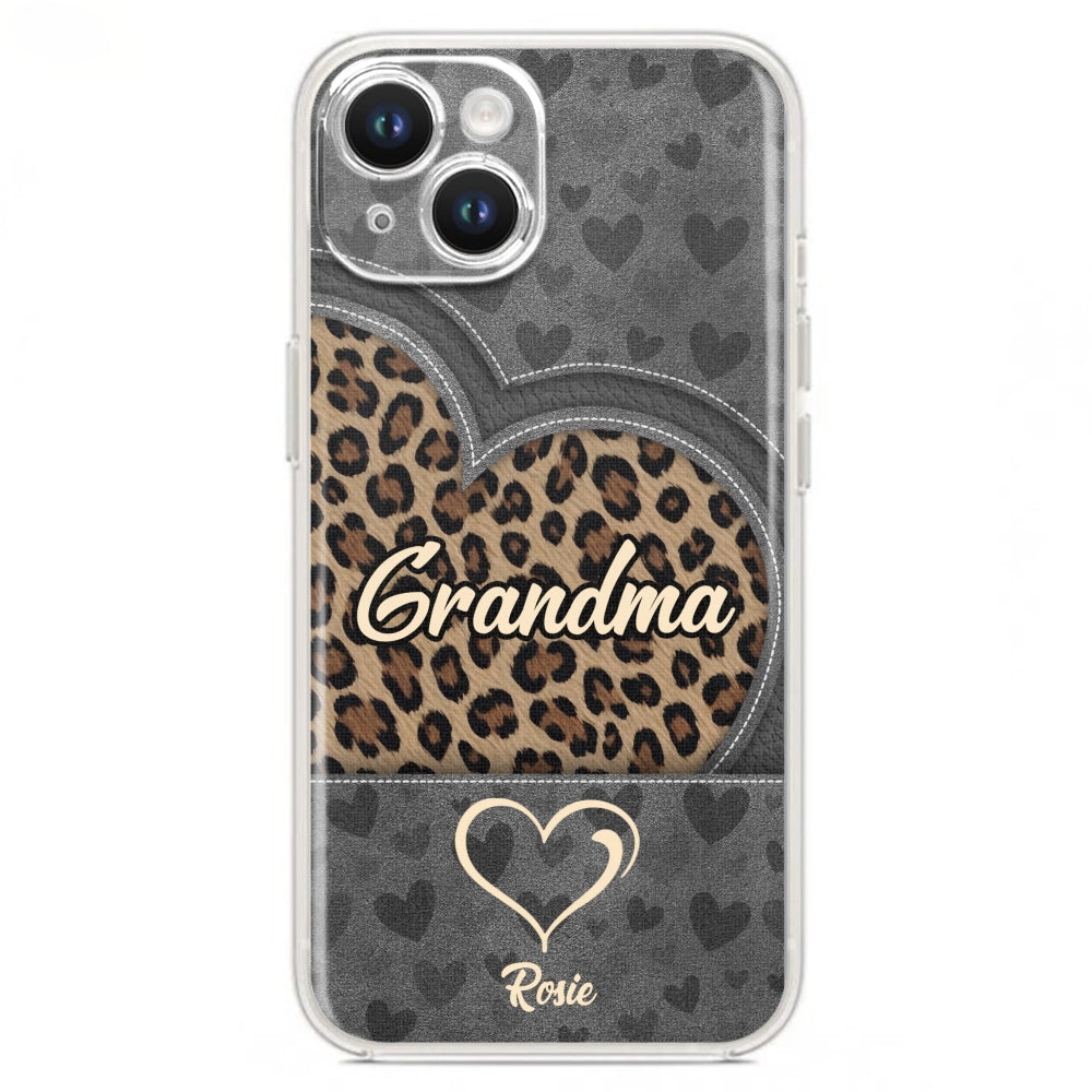 Leopard Heart - Personalized Custom Phone Case