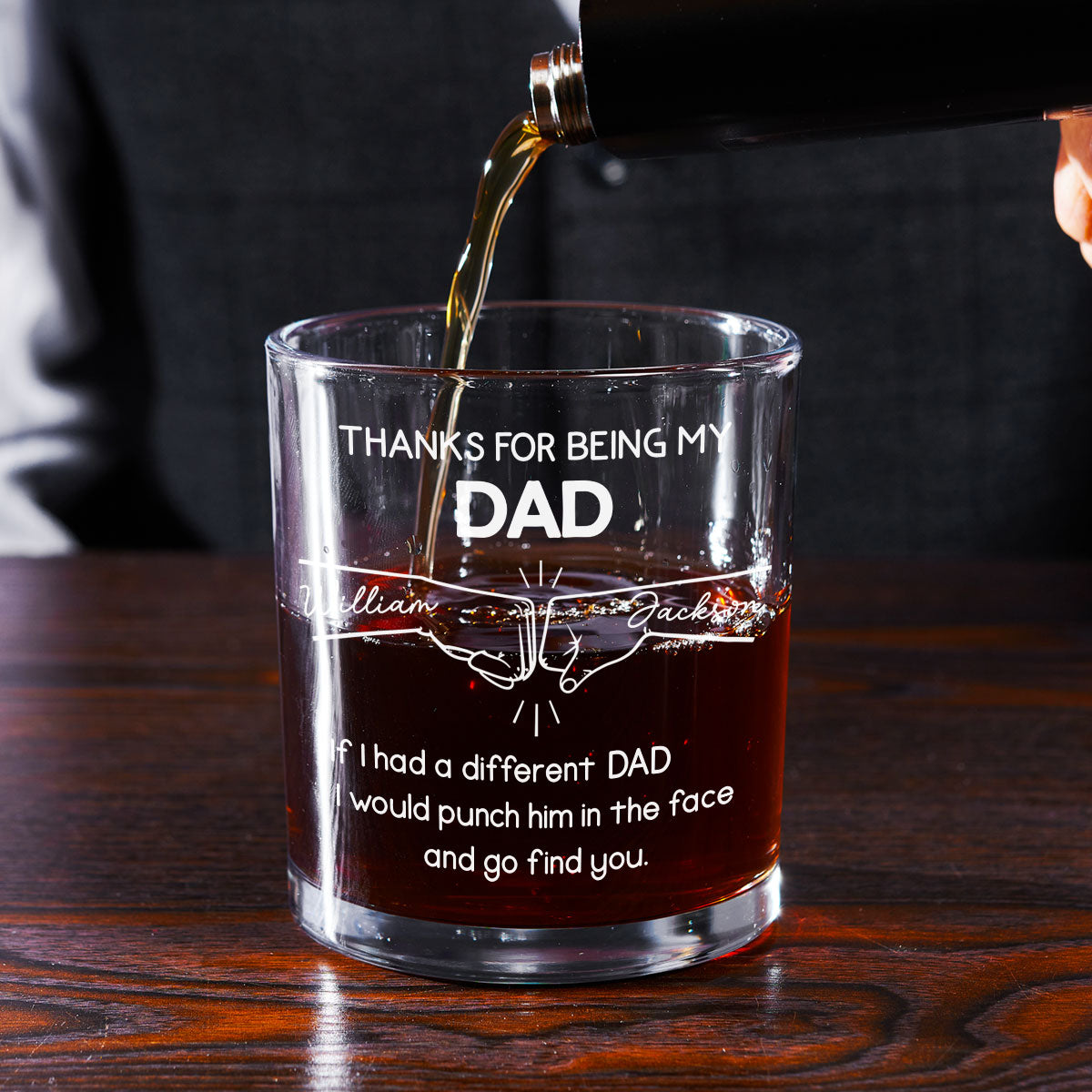 Thanks For Being My Brother - Personalized Custom Whiskey Glass