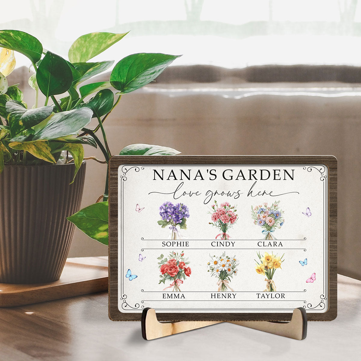 Grandma Mom Garden - Personalized Custom Wooden Plaque