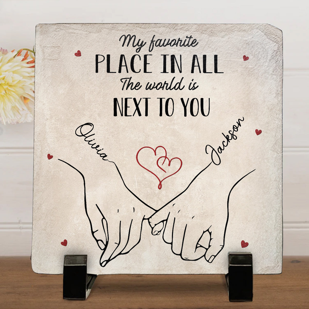 My Heart Is Perfect Because You Are Inside - Personalized Custom Square Shaped Stone