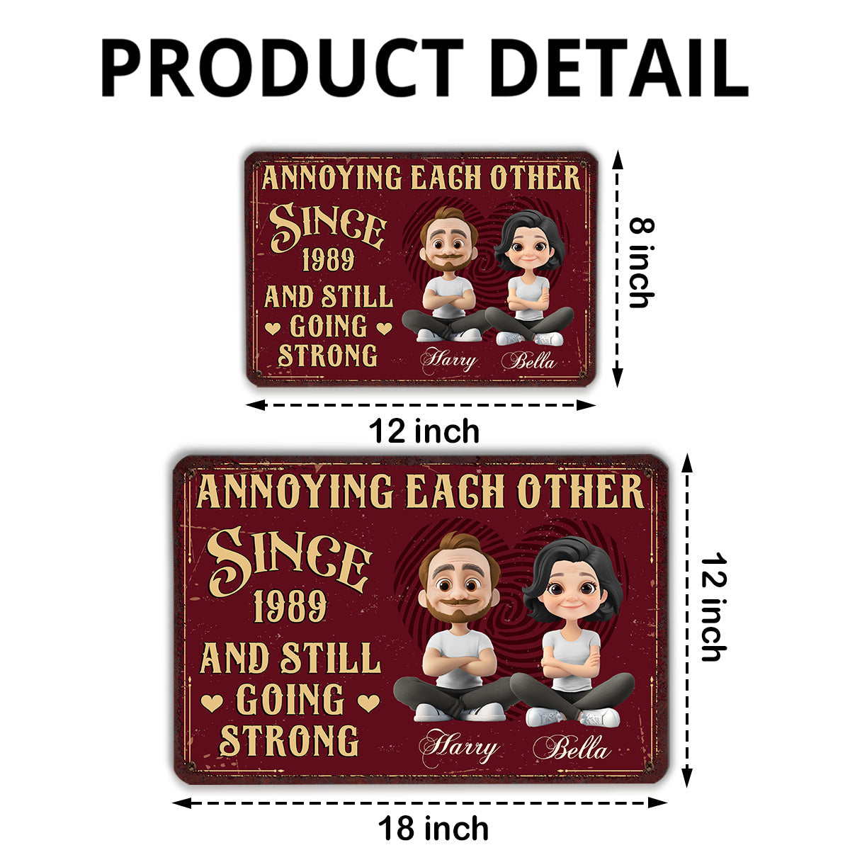 Together Forever - Personalized Custom Metal Sign