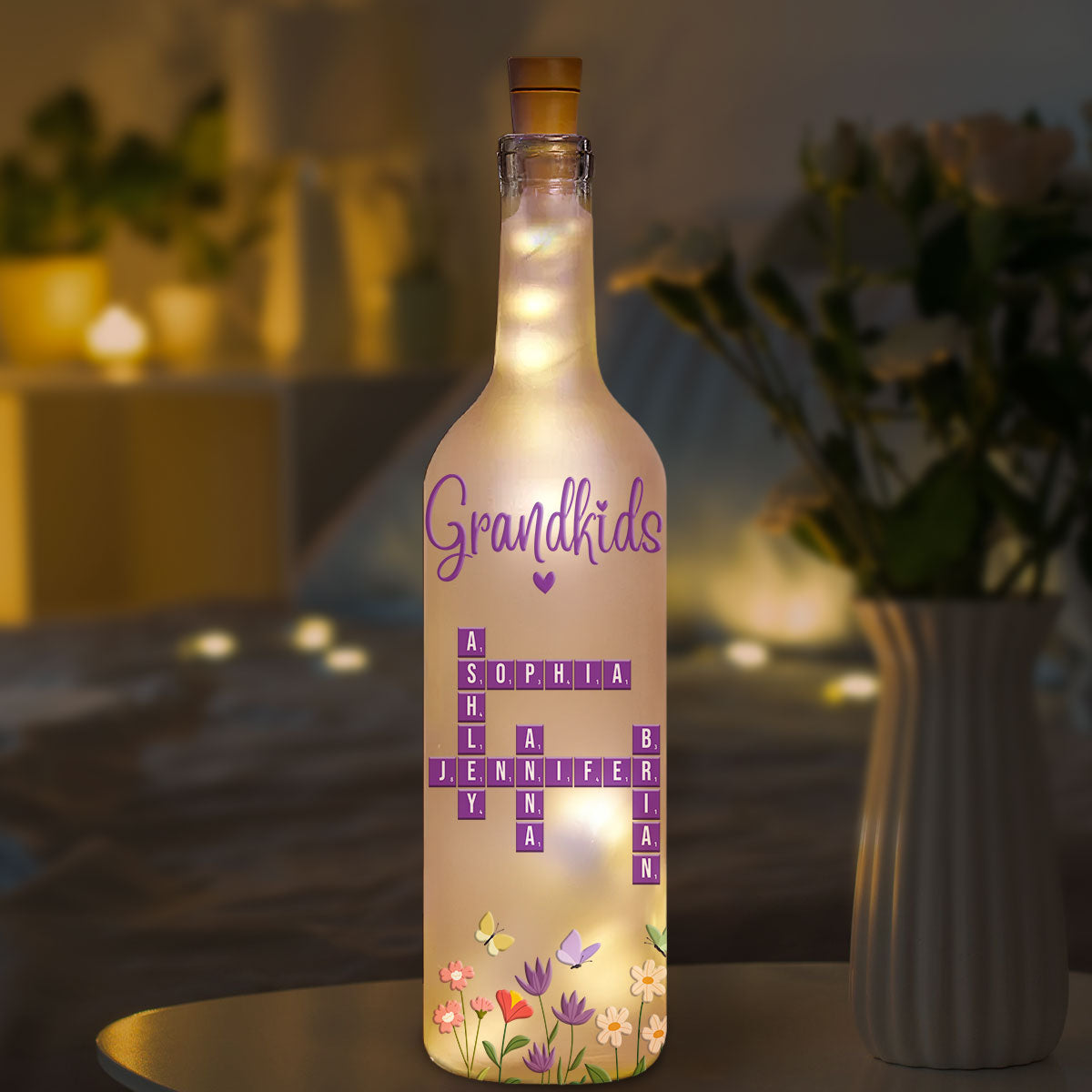 Grandkids Love - Personalized Custom Bottle Lamp