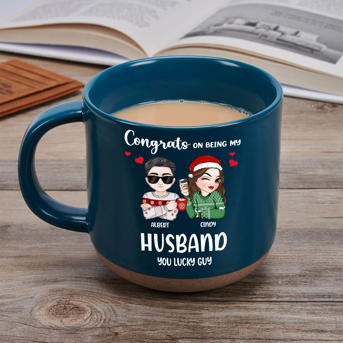 Congrats On Being My Husband - Personalized Custom Pottery Mug