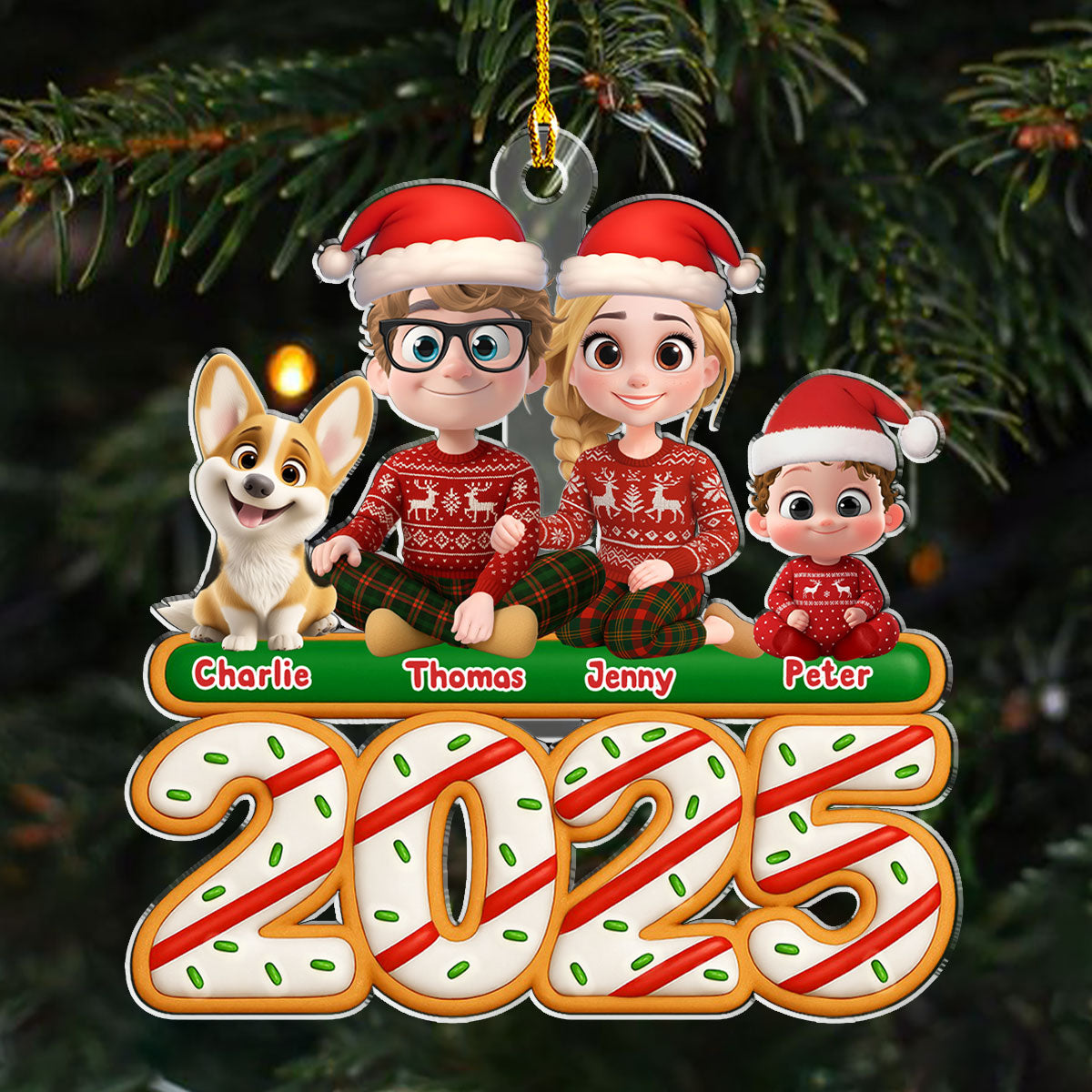 We And Our Kids Tree Cake - Personalized Custom Acrylic Ornament