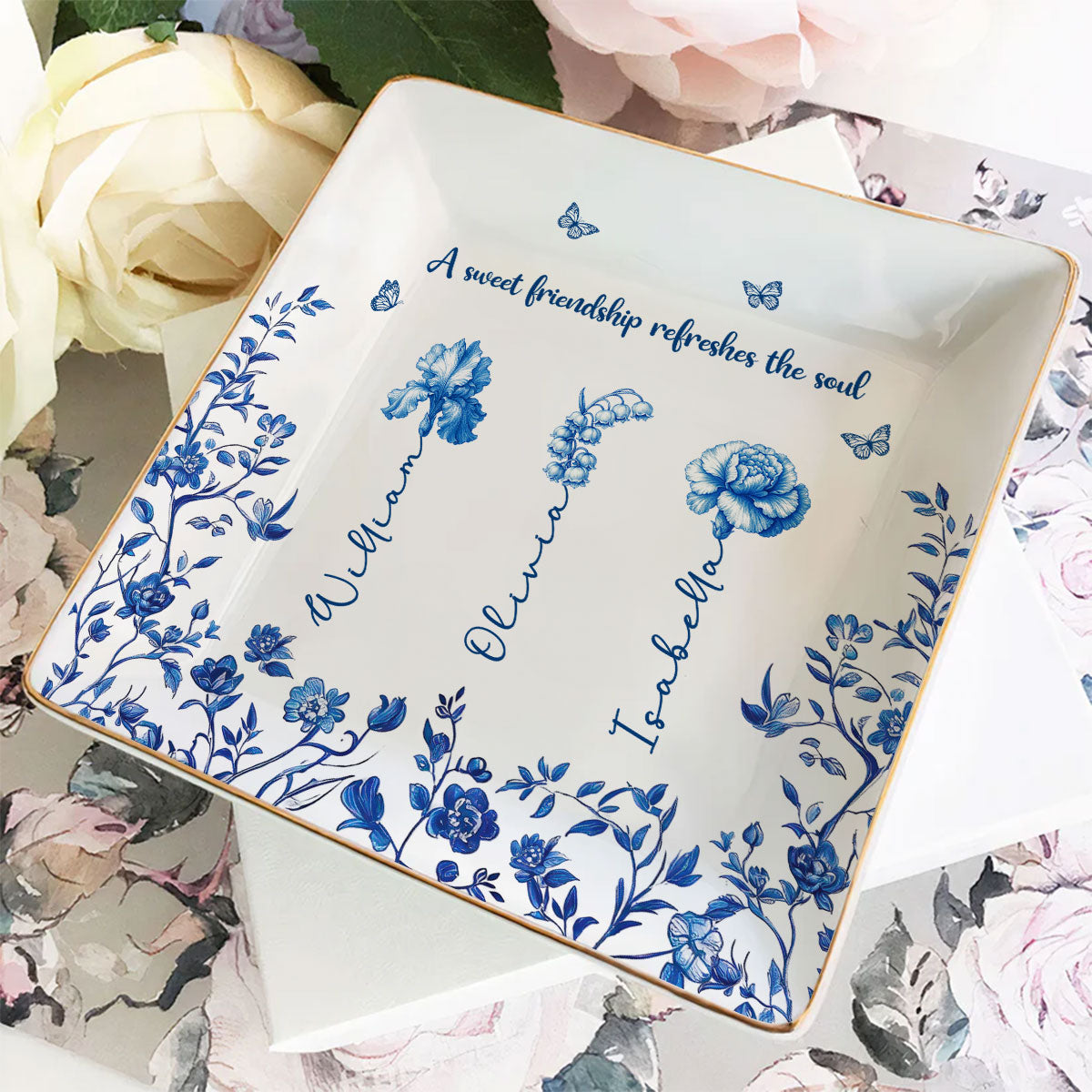 Sweet Friendship - Personalized Custom Jewelry Dish