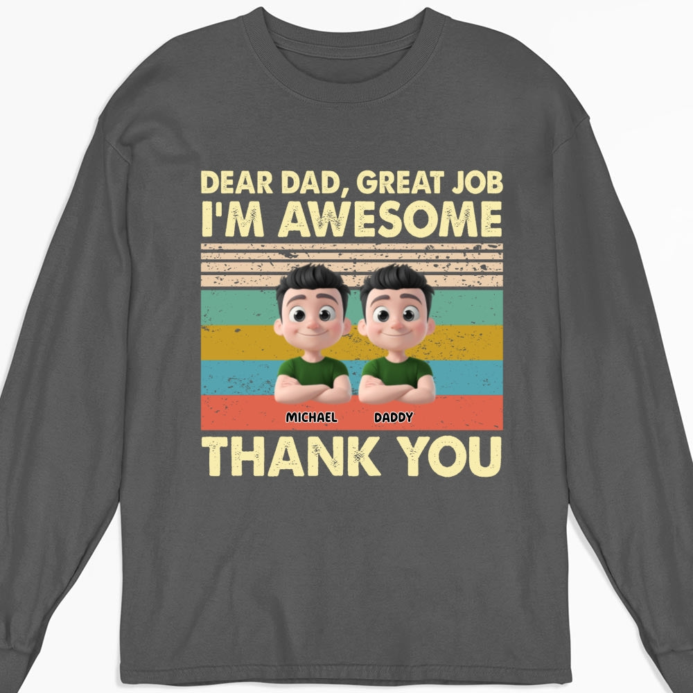 Thank You Dad - Personalized Custom Shirt