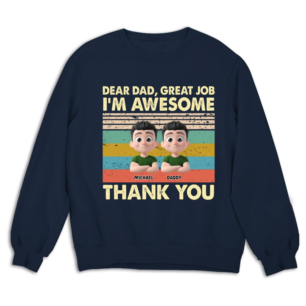 Thank You Dad - Personalized Custom Shirt