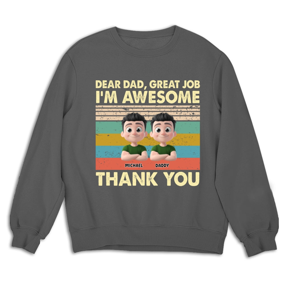 Thank You Dad - Personalized Custom Shirt