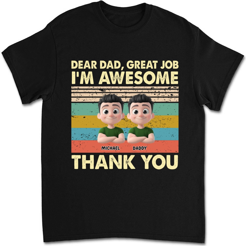 Thank You Dad - Personalized Custom Shirt