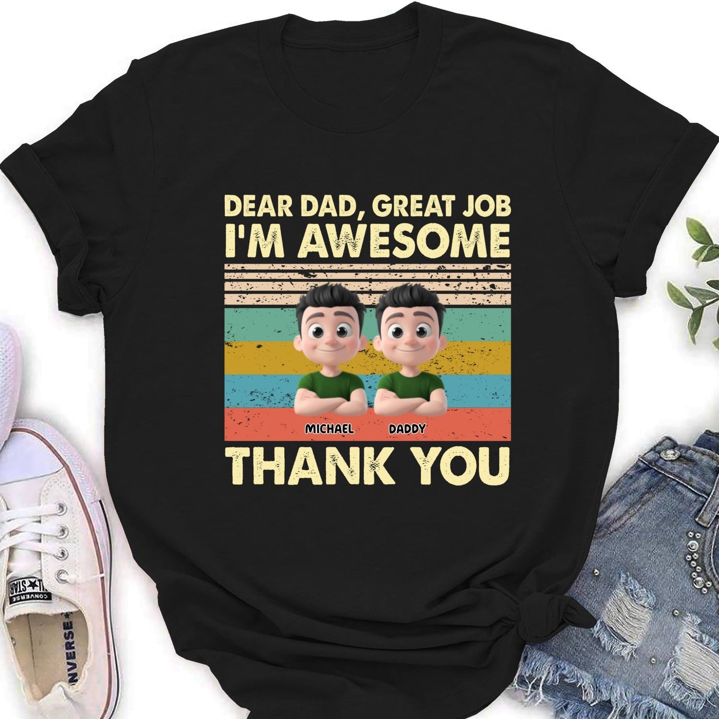 Thank You Dad - Personalized Custom Shirt
