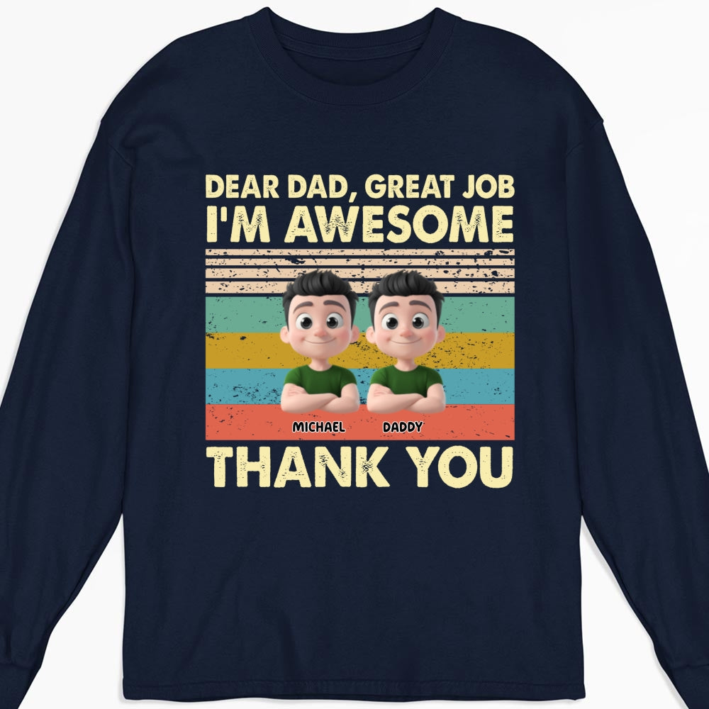 Thank You Dad - Personalized Custom Shirt
