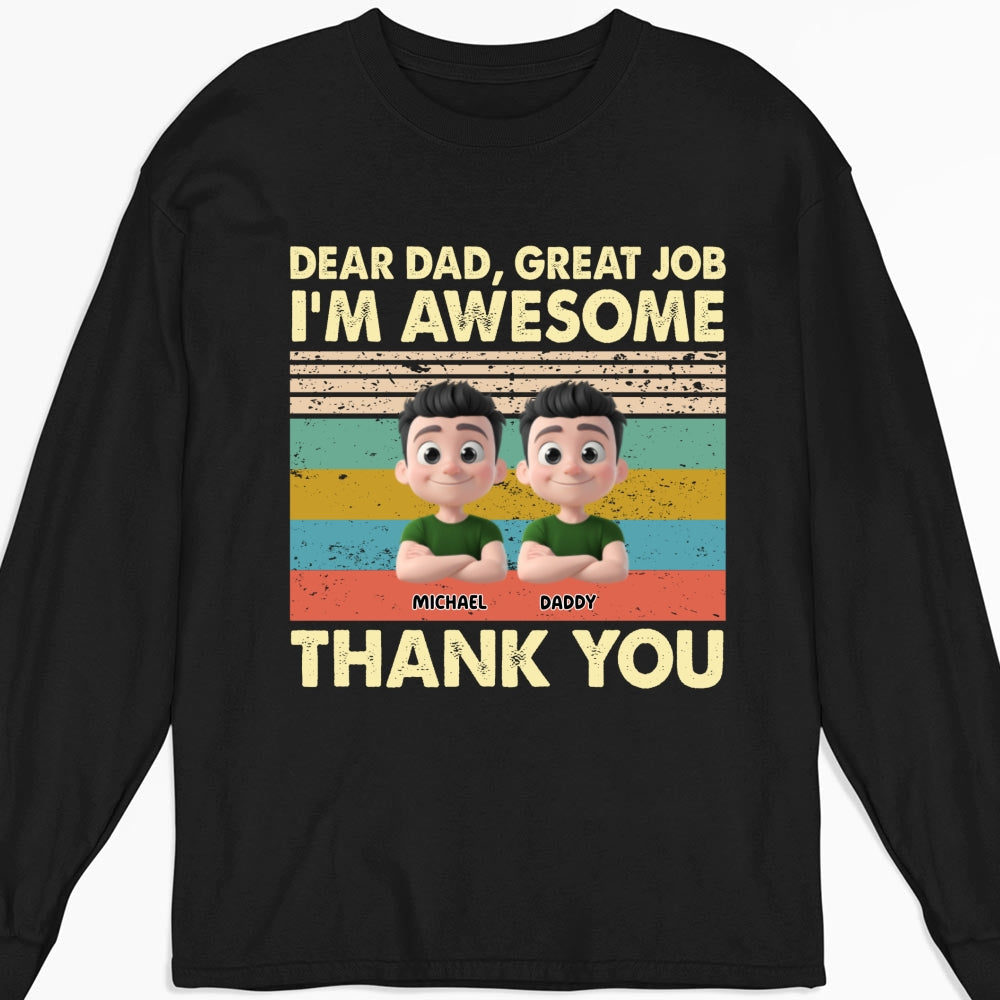 Thank You Dad - Personalized Custom Shirt