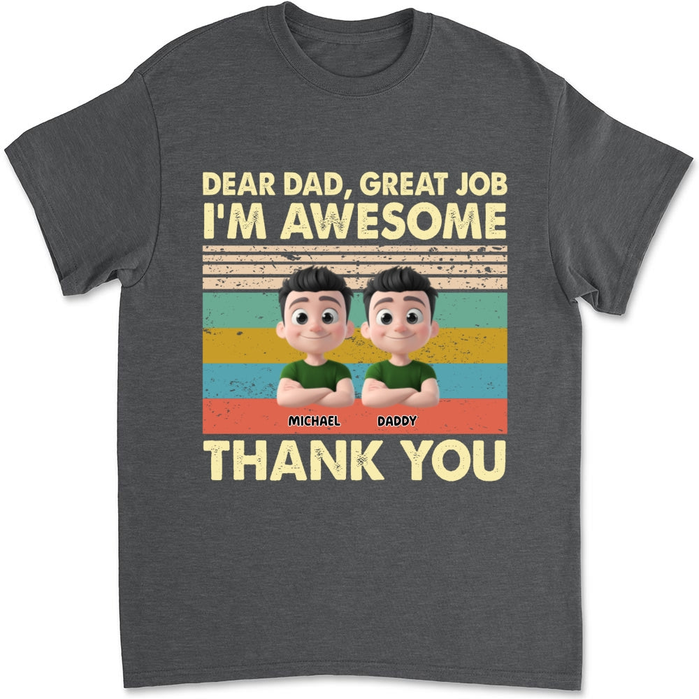 Thank You Dad - Personalized Custom Shirt